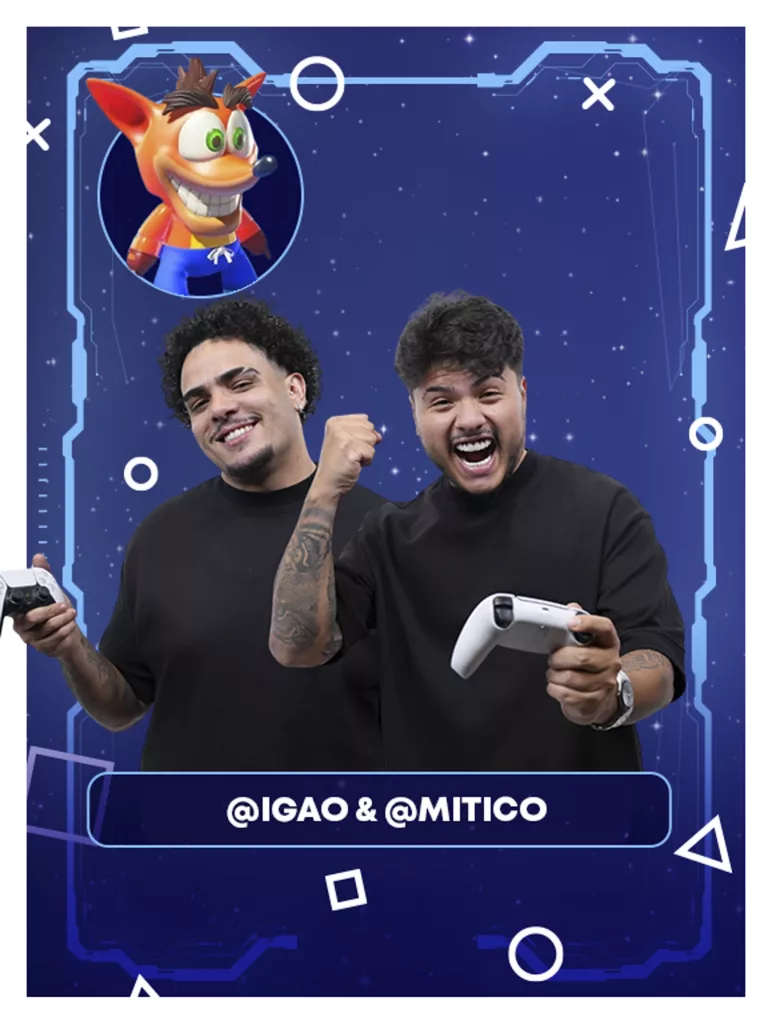 Igão e Mítico na PlayStation Playmakers.