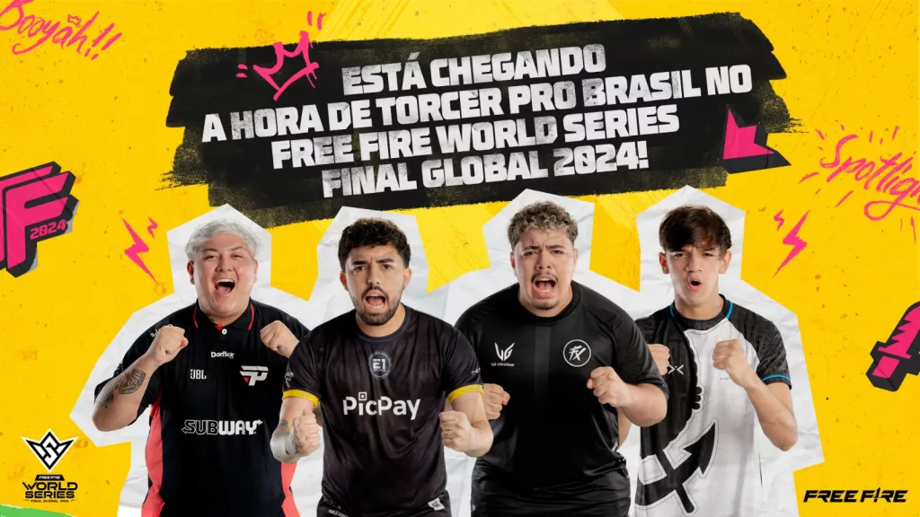 4 Jogadores representando cada time brasileiro no Free Fire World Series