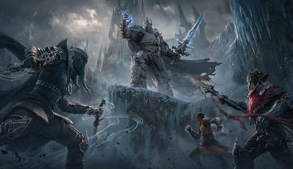 Personagens de Diablo encaram o Lich King em Diablo Immortal x WoW