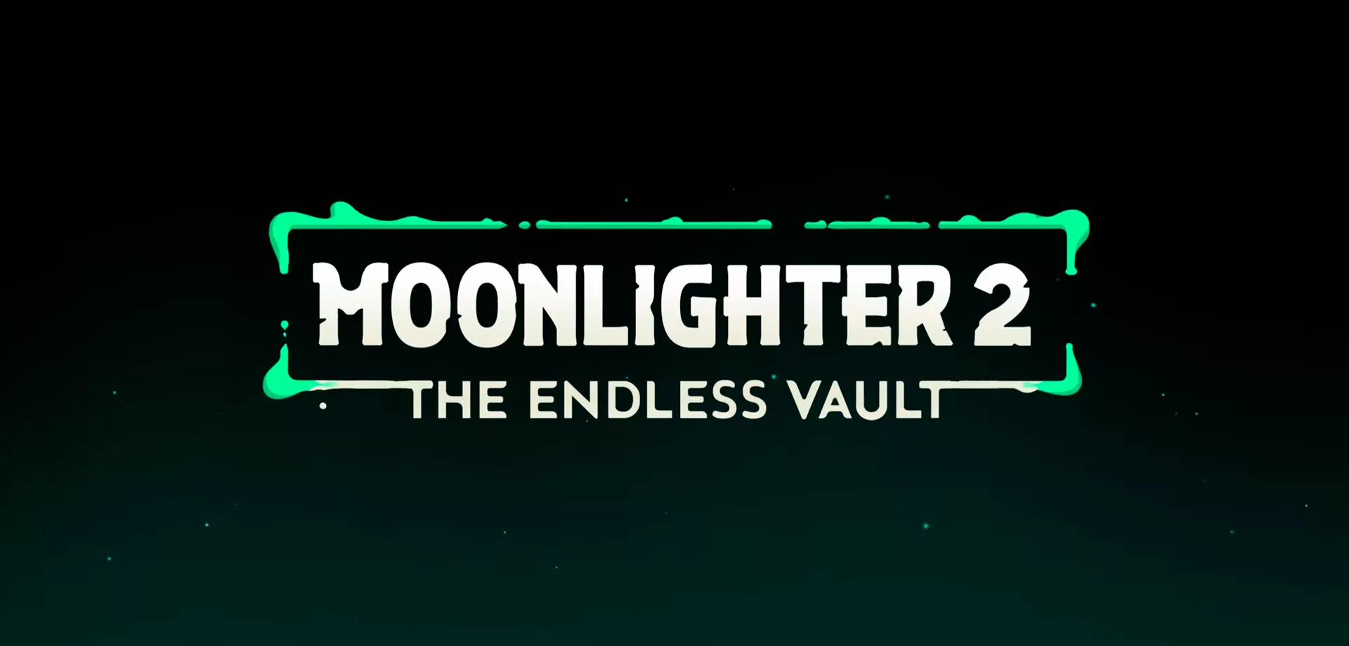 Logo de Moonlighter 2 - The Endless Vault em um fundo preto e verde.