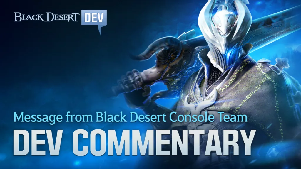 Capa do vídeo sobre os comentários do desenvolvedor em relação a Black Desert Console.