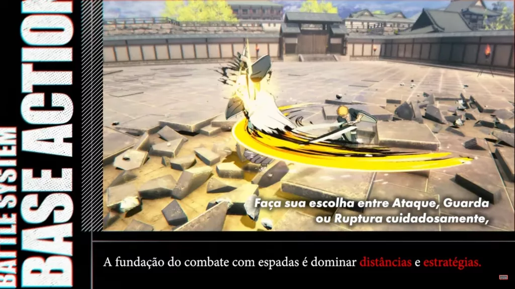 Tela de gameplay de Bleach Rebirth of Souls.