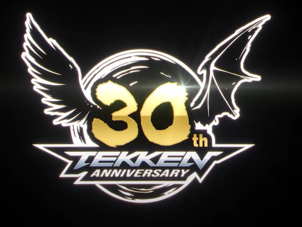 No trailer de Tekken 8, Imagem da logo de aniversário de 30 anos da franquia.