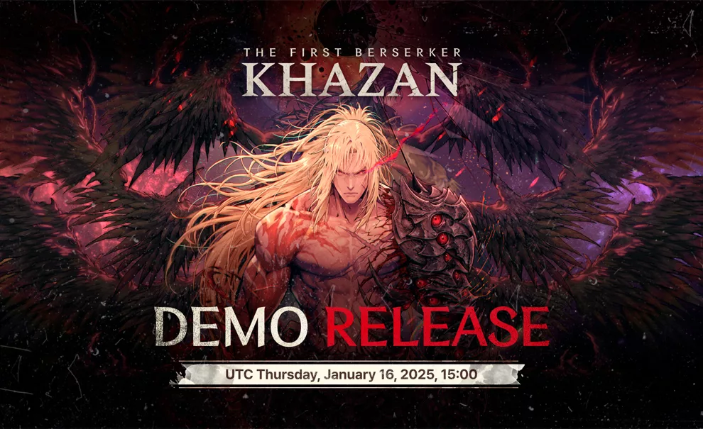 Capa do lançamento da demonstração de The First Berserker Khazan.