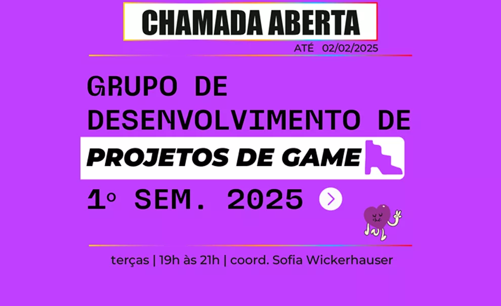 Grupo de Desenvolvimento de Projetos de Games do Projeto Marieta com chamada aberta.