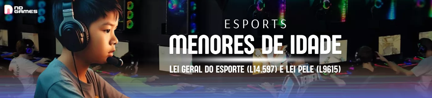 Criança a esquerda da imagem sentada à mesa jogando no pc - eSports - Atletas menores de Idade.