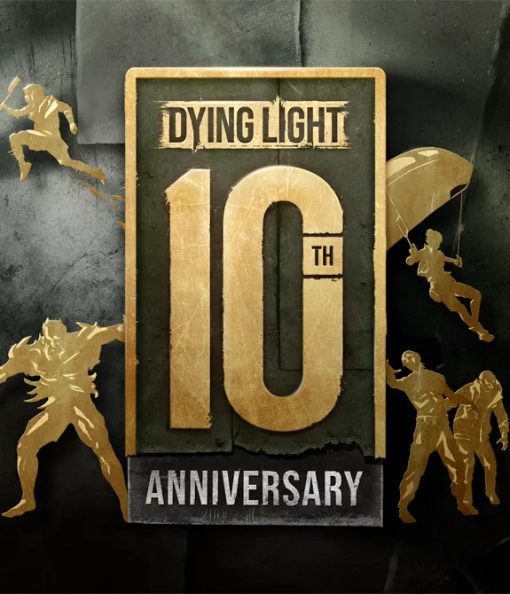 Imagem comemorativa dos 10 anos de Dying Light.