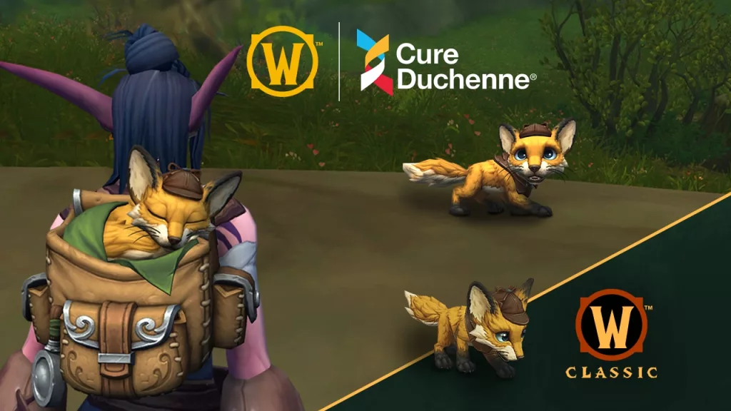 Imagem da campanha de WoW para a Cure Duchenne.