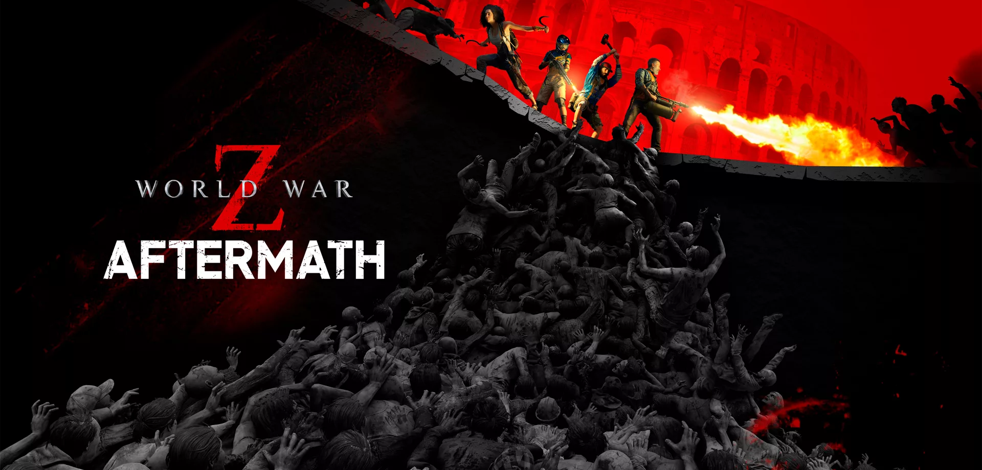 Protagonistas de World War Z Aftermath enfrentam uma grande quantidade de zumbis.