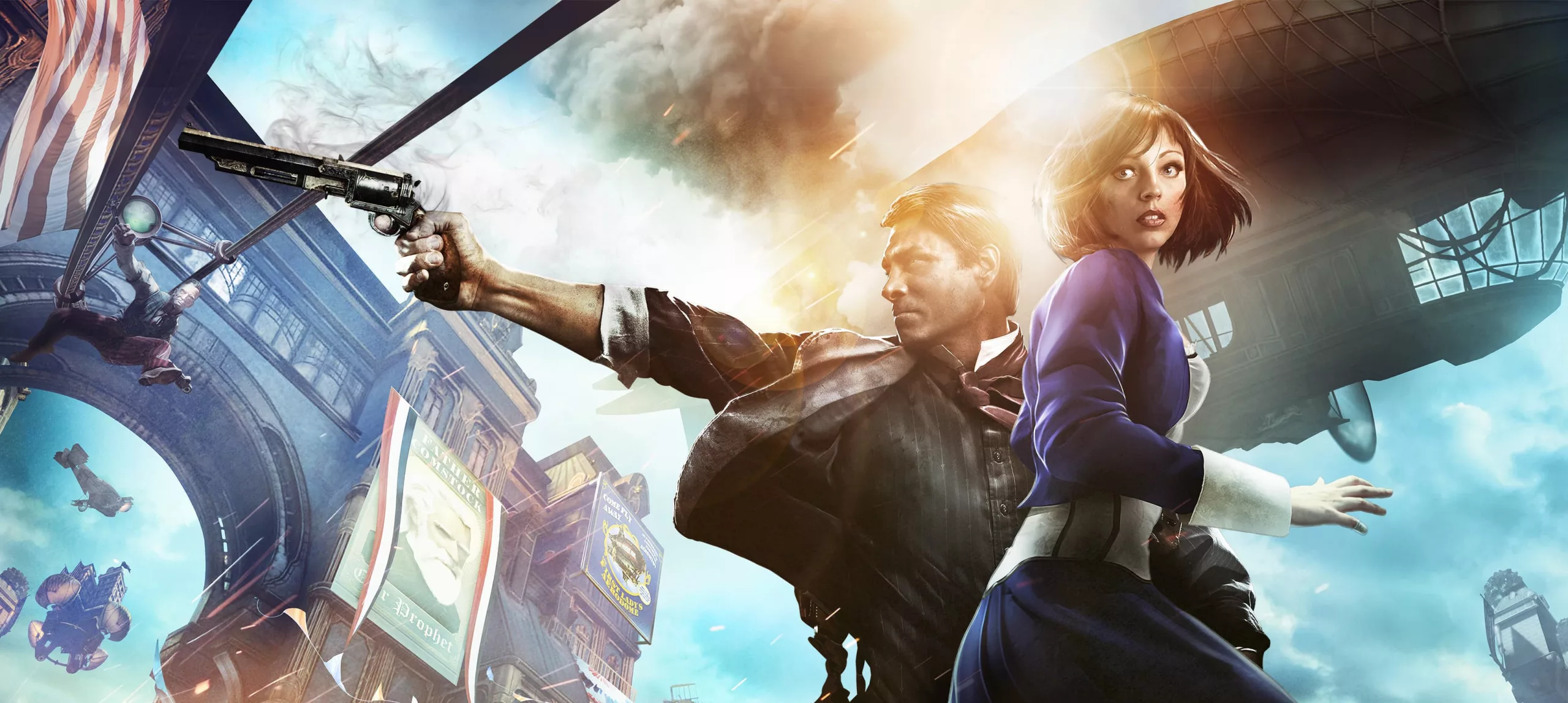 Capa de Bioshock Infinite. Jogo está disponível no Prime Gaming de fevereiro.